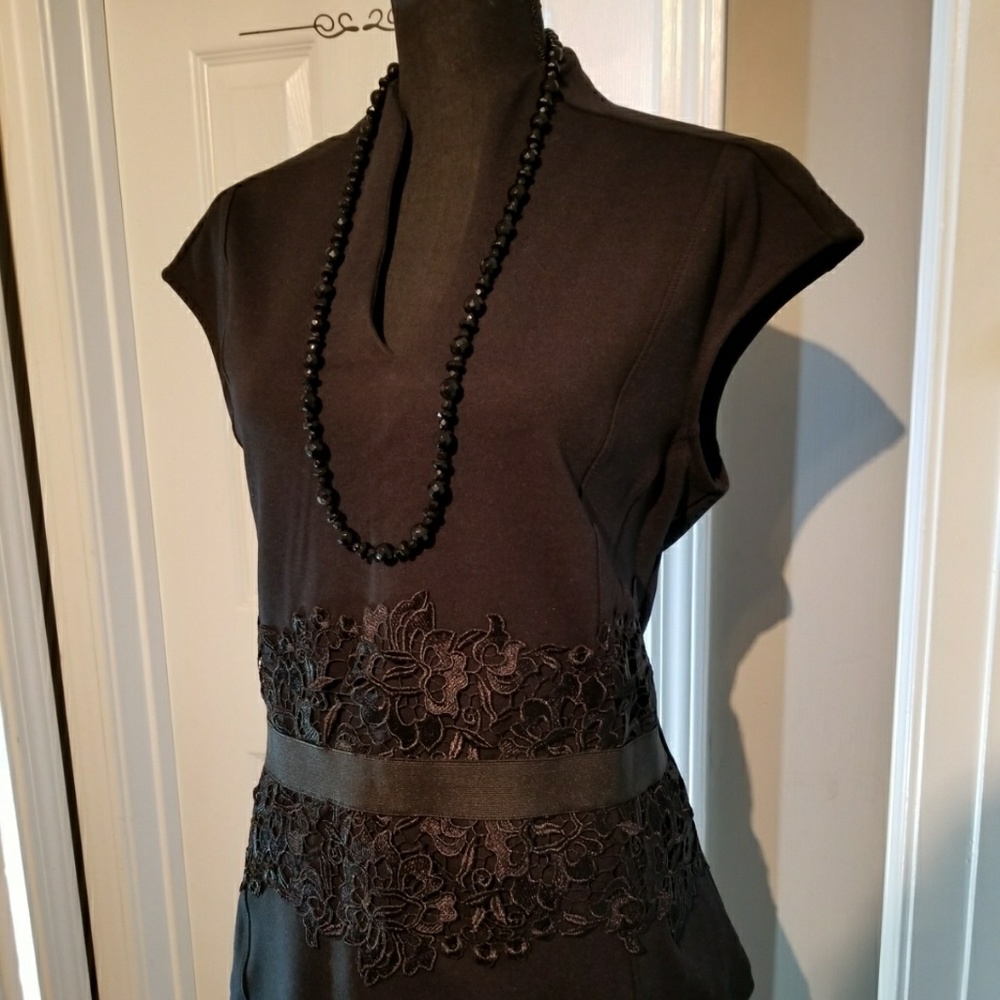 Black Laced Top - Picture 2 of 5